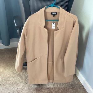 Express open coat in beige